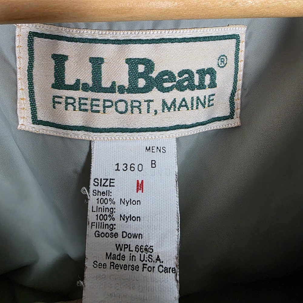 Vintage LL Bean Goose Down Parka Jacket Mens M Puffer Coat Freeport Maine USA - Picture 9 of 13